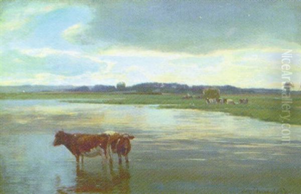 Flodlandskap Med Kor - view 1
