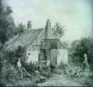 Outside The Cottage by George Murray