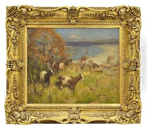 Landscape With Goats by John Reid Murray