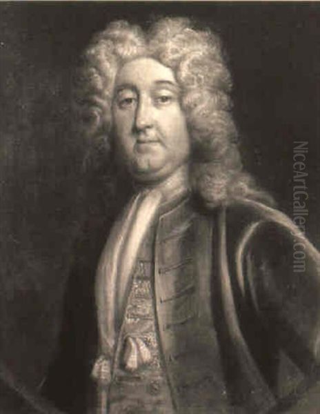 Portrait Of A Gentleman In A Gold Embroidered Waistcoat - view 1