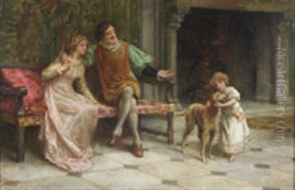 Figures In An Elizabethan Interior - view 1