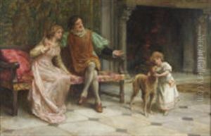 Figures In An Elizabethan Interior by Francis Sydney Muschamp