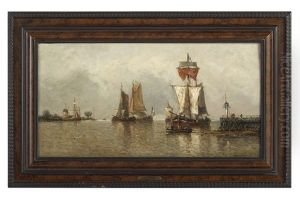 Haven Van Stavoren (holland) by Auguste Henri Musin