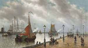 Dordrecht Quay, A Rainy Day