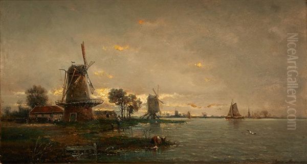 Coucher De Soleil Sur Le Moulin - view 1