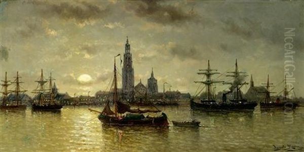 Ansicht Auf Den Hafen Von Antwerpen - view 1