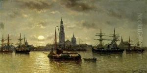 Ansicht Auf Den Hafen Von Antwerpen