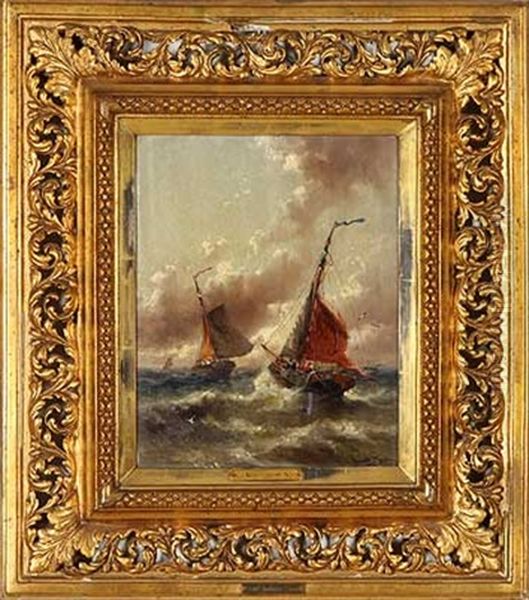 Chaude Journee. Depart Pour La Peche. Mer Du Nord. - view 1