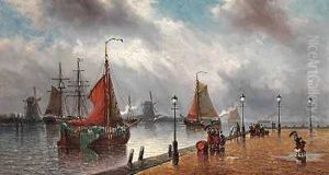 Journee Pluviense. Quai De Dordrecht (hollande)