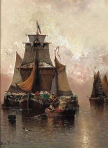 Segelschiffe by Auguste Henri Musin