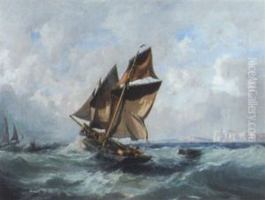 A Sailing Ship In A Stormy Sea
