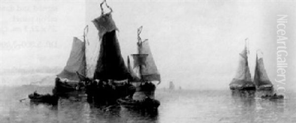 Sailingvessels At Dusk - view 1