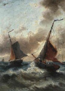Vent D'ouest - Mer Du Nord by Auguste Henri Musin