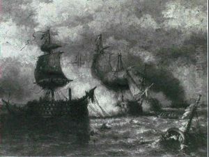 In The Midst Of The Battle by Auguste Henri Musin