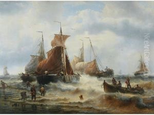 The Return Of The Fishermen by Francois-Etienne Musin
