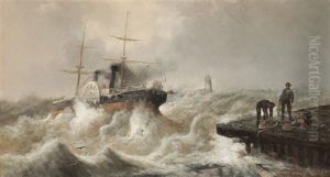 Bateau A Aube Sortant Du Port Bateau A Aube Sortant Du Port