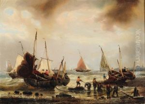 L'arrivee Des Chaloupes by Francois-Etienne Musin