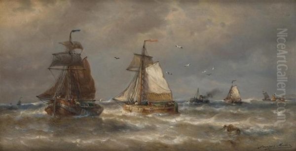 Coup De Vent Sur Le Zuyderzee En Hollande - view 1