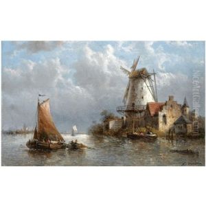 A River Scene Near Overschie