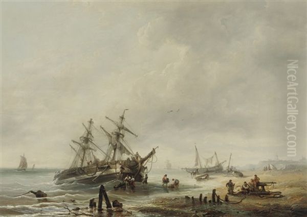 Unloading At Low Tide - view 1