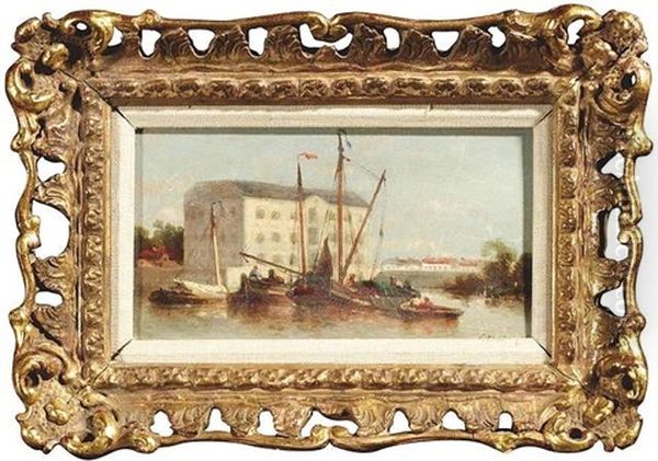 Segelboote An Einer Kaimauer (+ Segelboote Am Strand; Pair) - view 1