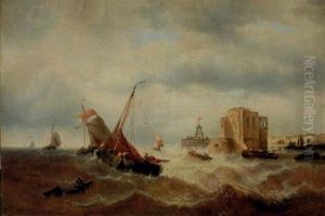 Ships In Stormy Sea Ships In Stormy Sea