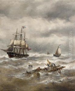Coup De Vent A Blankenberghe by Francois-Etienne Musin