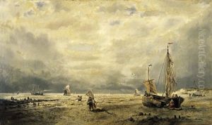 Strand Met Vissers Strand Met Vissers