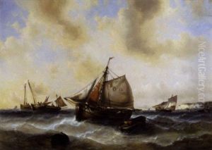 Vissersboten Voor De Kust Vissersboten Voor De Kust