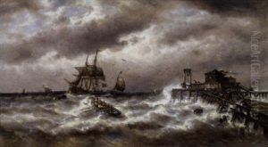 Stormweer Bij Het Staketsel