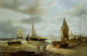 Vissers Bij De Riviermonding