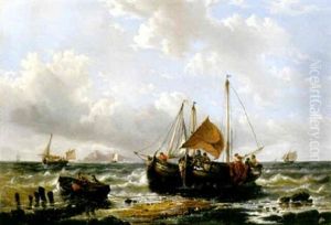 Kustmotiv Med Fiskebatar