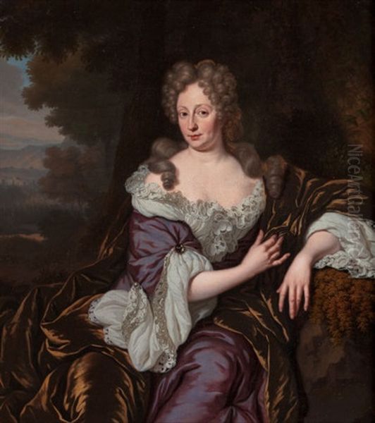 Portrait Of A Woman In A Landscape, Circa 1680-95 - view 1