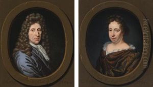 Portrait Of Sybrandt Oosterling, Wearing A Blue Cloak And White Lace Kerchief (+ Portrait Of Anna Verbie (or Virbie), Wearing A Brown Dress; Pair)