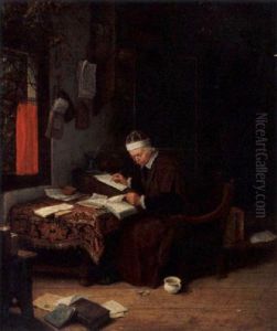 A Lawyer In His Study by Michiel van Musscher