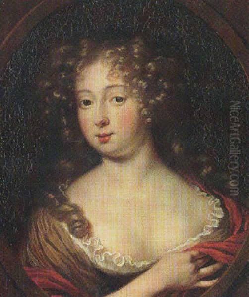 Portrait Of A Young Lady Wearing A Red Dress - view 1