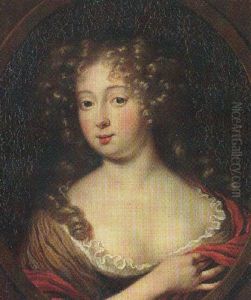Portrait Of A Young Lady Wearing A Red Dress by Michiel van Musscher