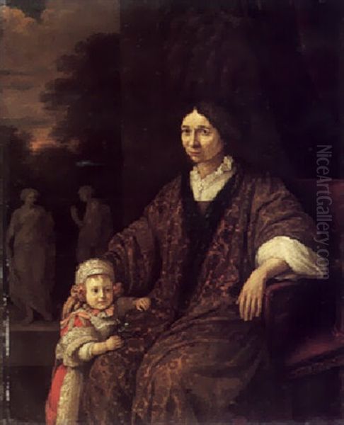 Portratit Of Seated Lady And Child - view 1