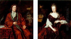 Portrait Of A Lady, Seated Three-quarter Length, Wearing Black Dress
