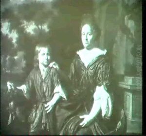 Familienbildnis. by Michiel van Musscher