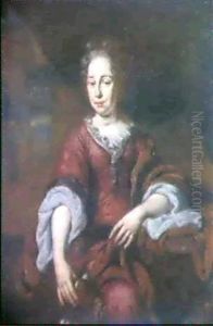 Dame Mit Hund by Michiel van Musscher