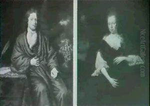 A Pair Of A Portraits by Michiel van Musscher