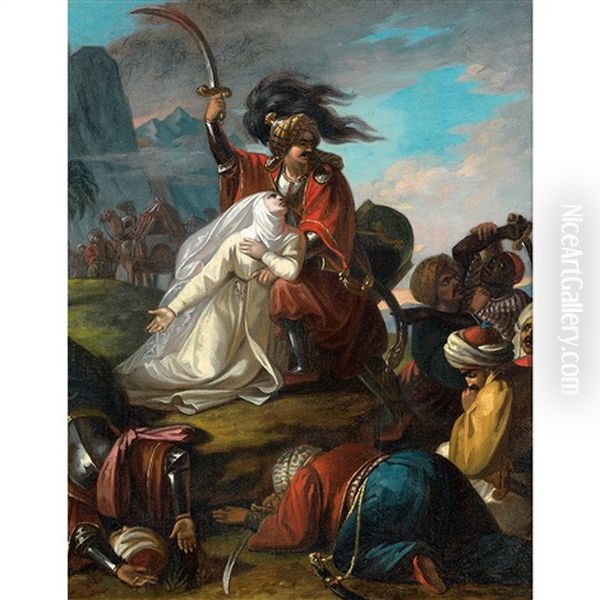 Malek-adhel Sauve La Nonne Mathilda De L"attaque Des Turcs - view 1