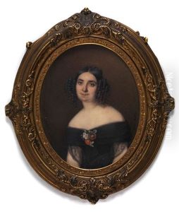 Miniaturportrait Einer Dame