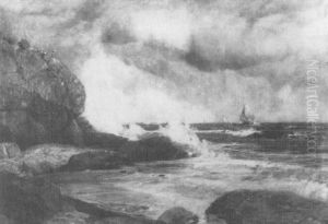 Felsige Kuste Mit Fischerbooten by Pedro Muth