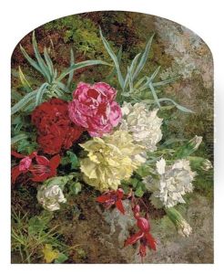Carnations And Fuchsias by Anne Ferray Mutrie