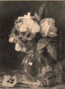 Blumen In Einer Glasvase by Martha Darley Mutrie