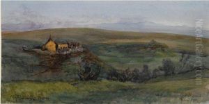 A View Of The Countryside Near Rome by Victor-Jean-Baptiste-Barthelemy Binet