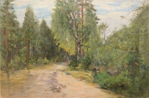 Lady On A Forest Path