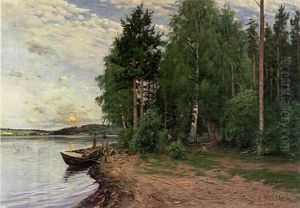 Fiske I Skymningen by Elias Muukka